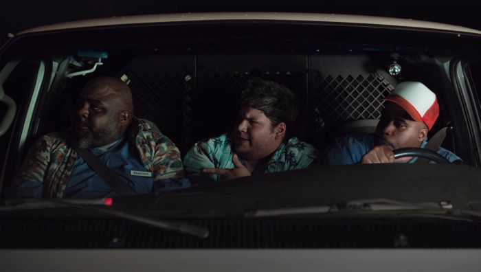 We out here drivin' late at night, lookin' for crazy people what a fright, you look to the left, look to the right...