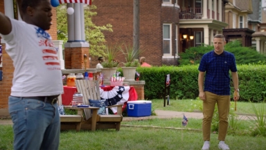 Sam Duvet at the bat. They've just integrated the league. He's coming to us from the Roman candle baseball