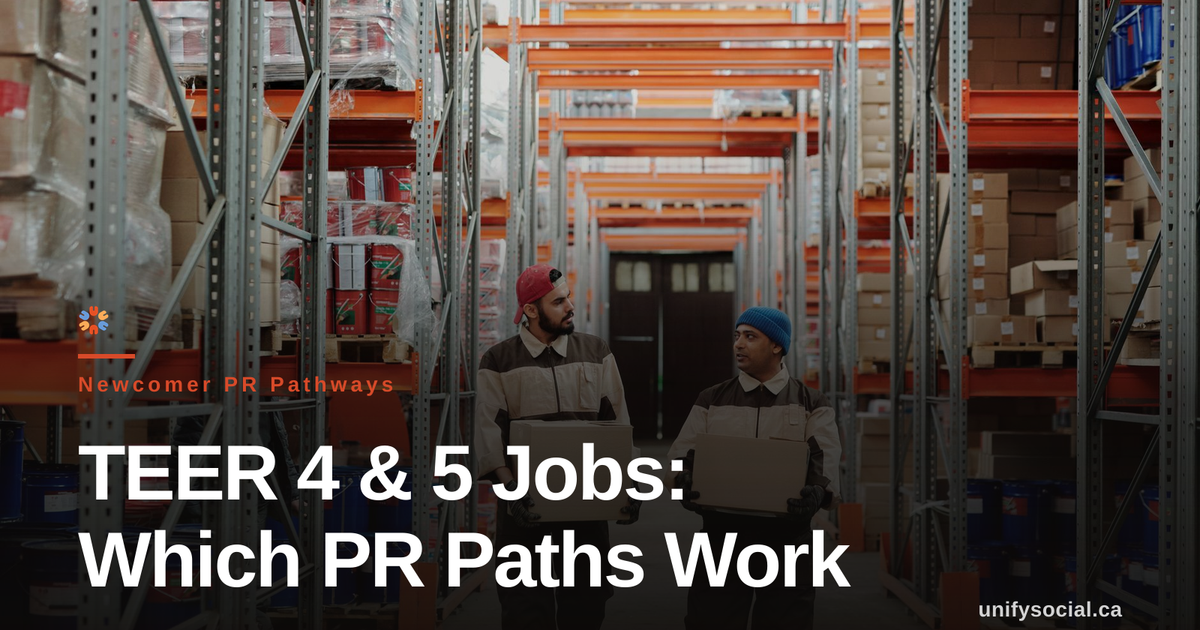 TEER 4 & 5 Jobs in Canada: PR Pathways That Accept Them