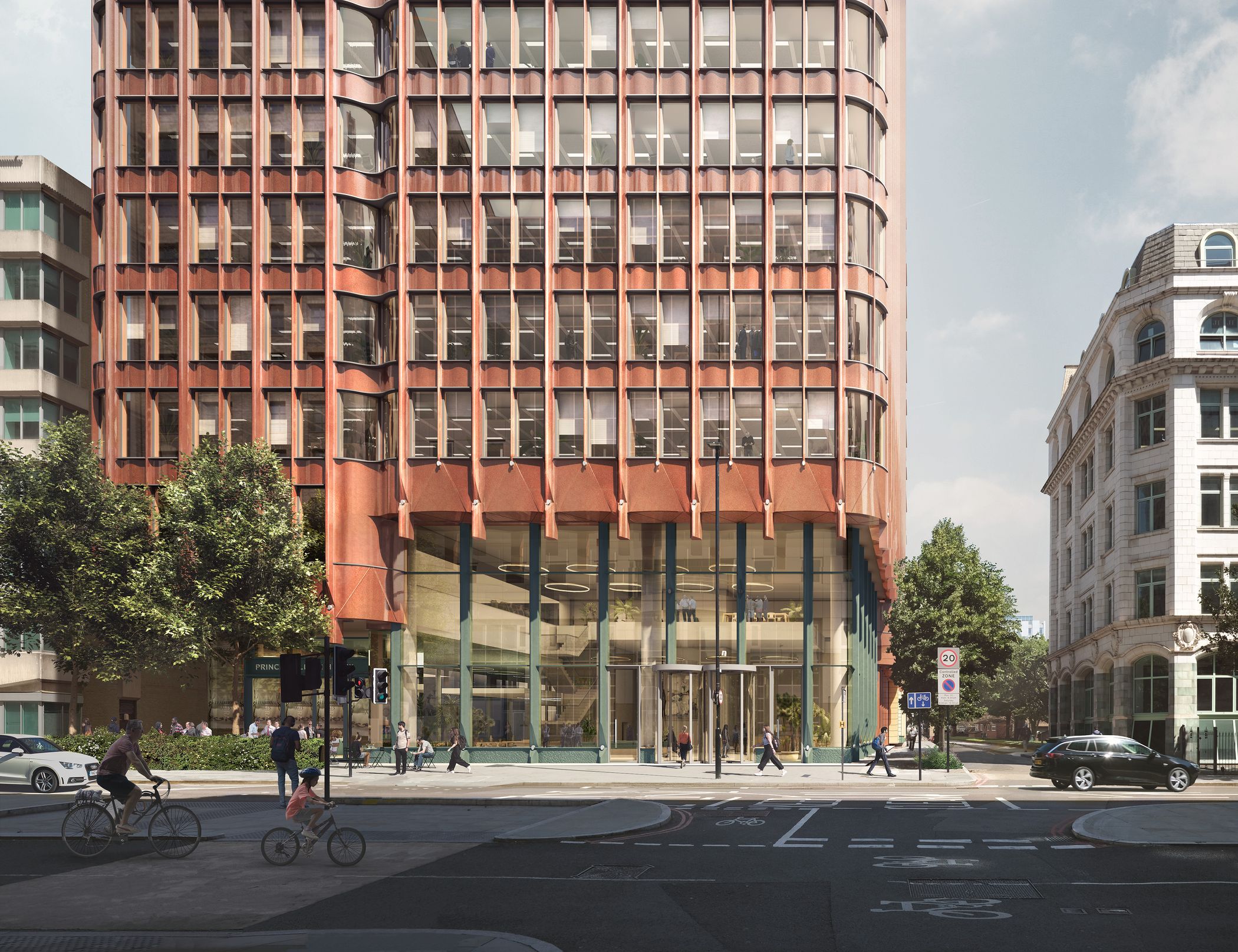 Fathom Architects, Blackfriars Road, CGI, Secchi Smith Visualisation Studio London
