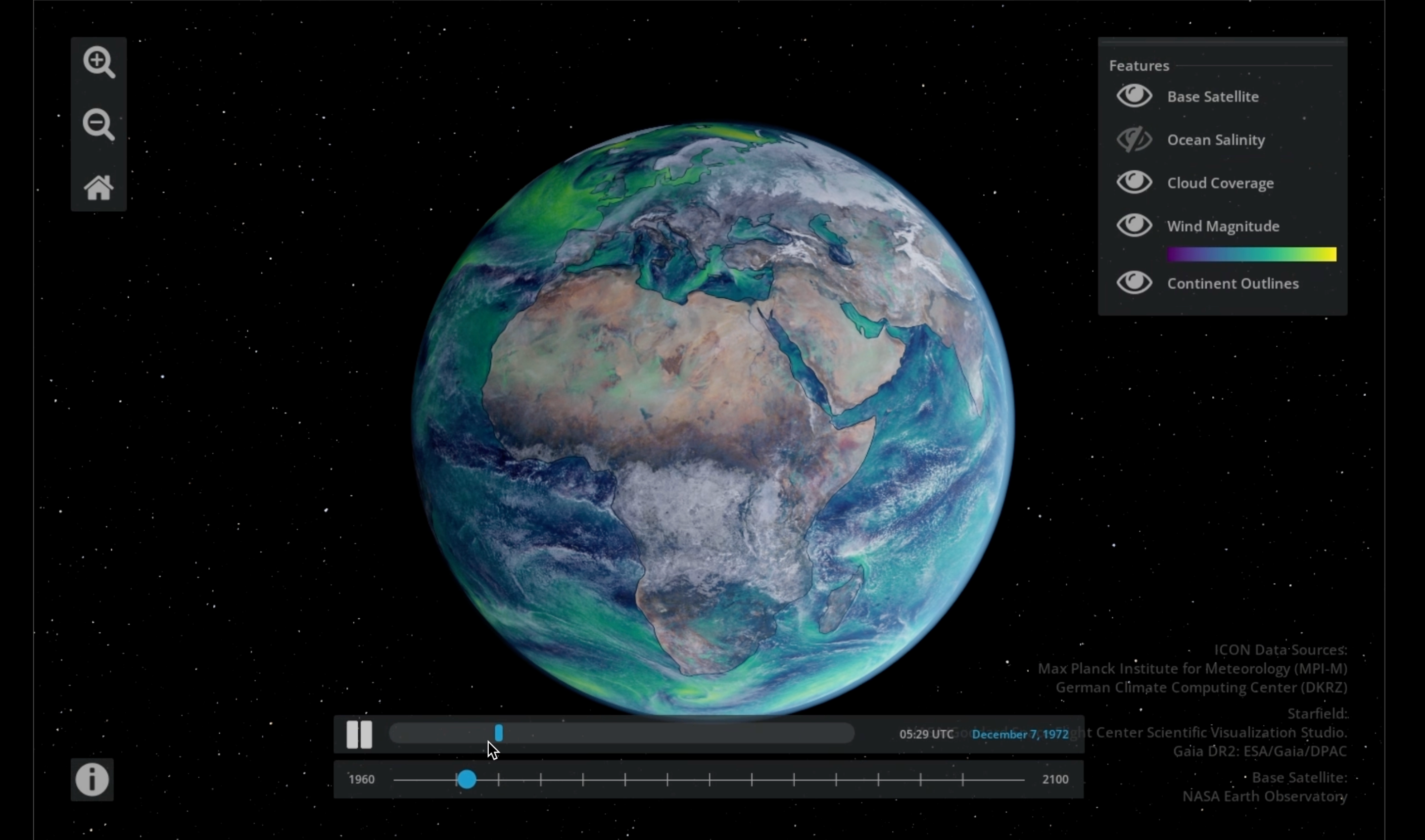 A screenshot from NVIDIA's Earth 2 Demo