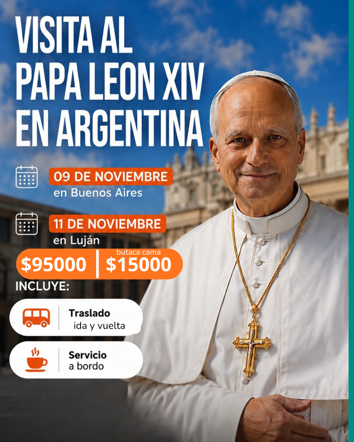 VISITA DEL PAPA  LEÓN XIV