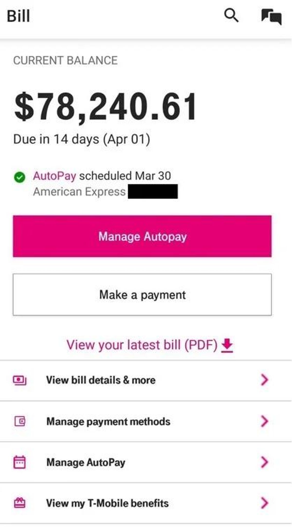 insane bill for roaming