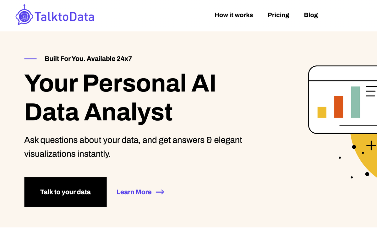 TalktoData homepage