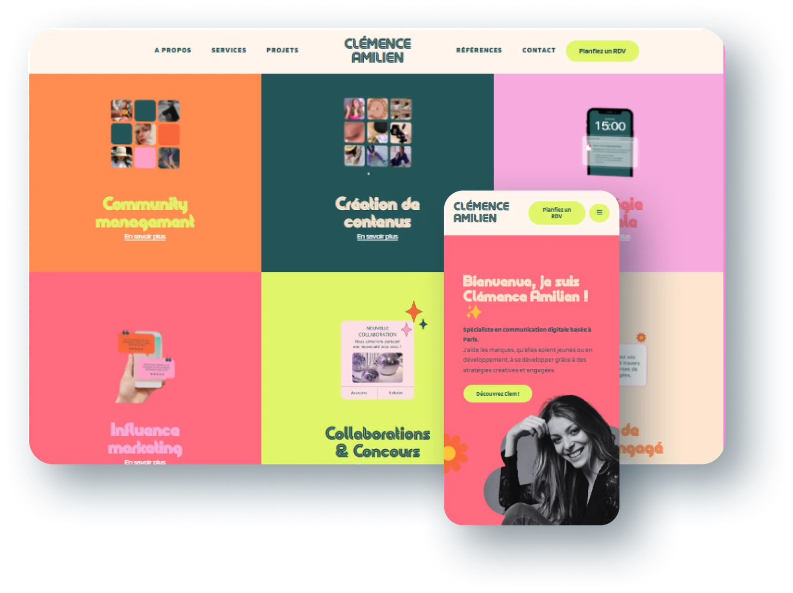 Aperçu du projet Clémence Amilien