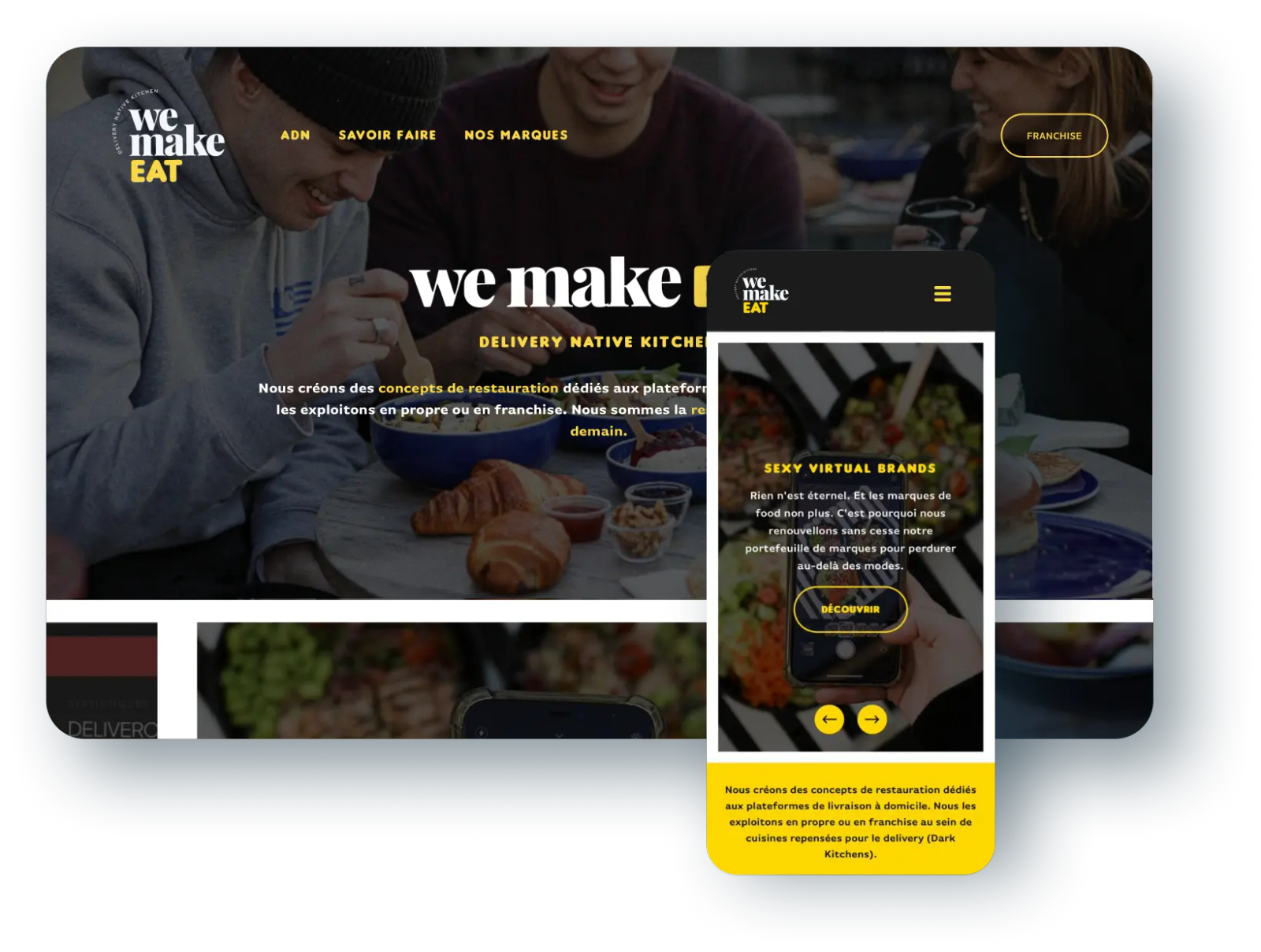 Aperçu du projet We Make Eat​