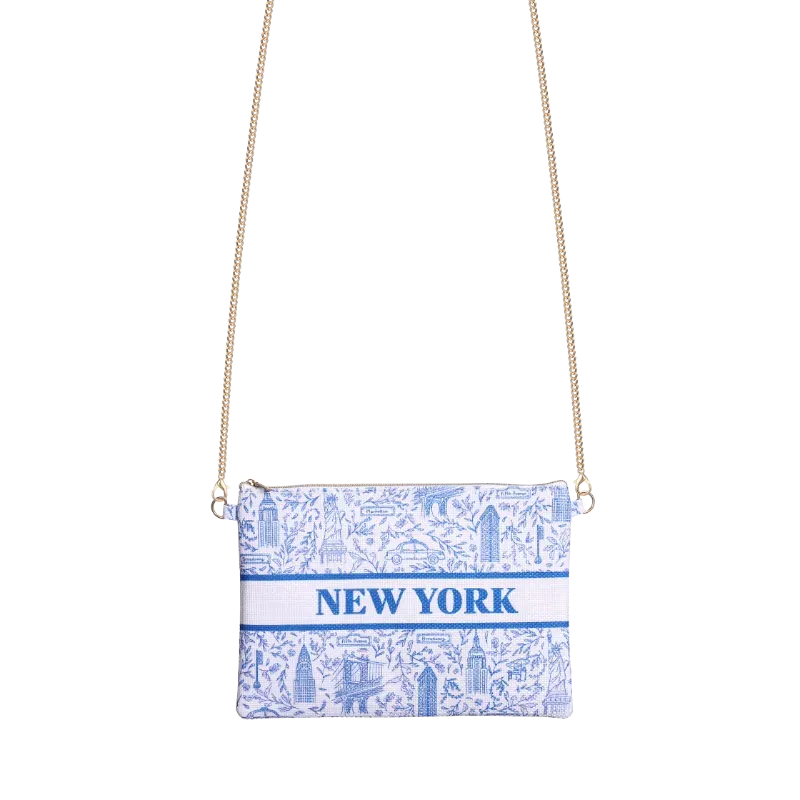 Blue Pouch NY with Chain