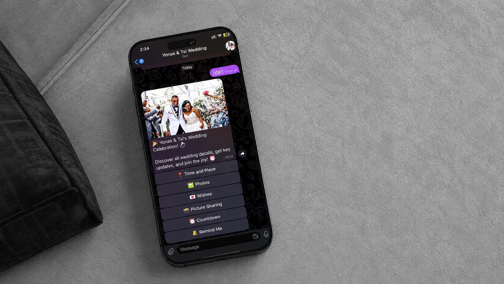 One bot that makes your wedding unforgettable.