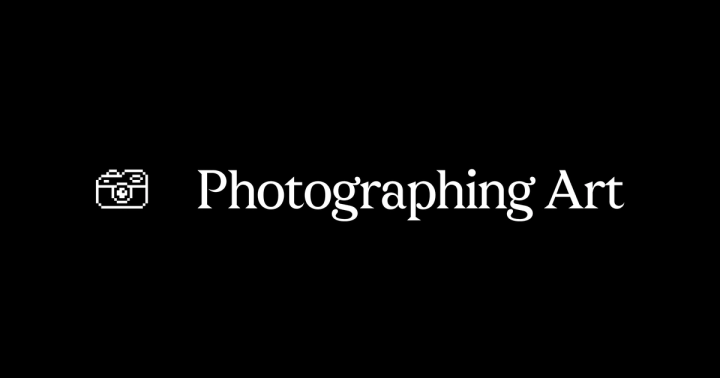 Camera icon beside the text “Photographing Art”.