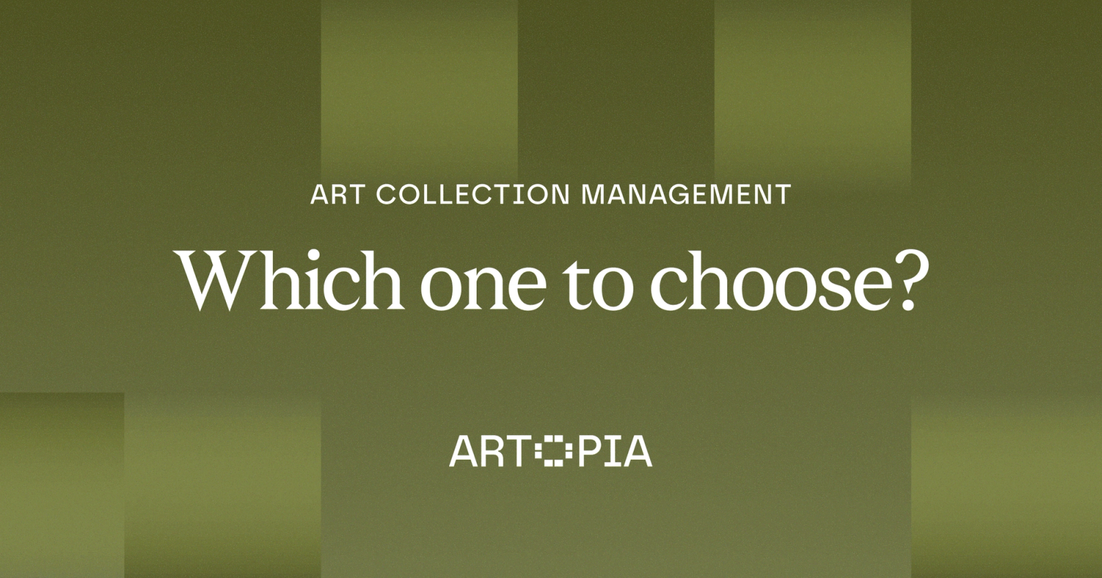 Art collection management: Which one to choose?