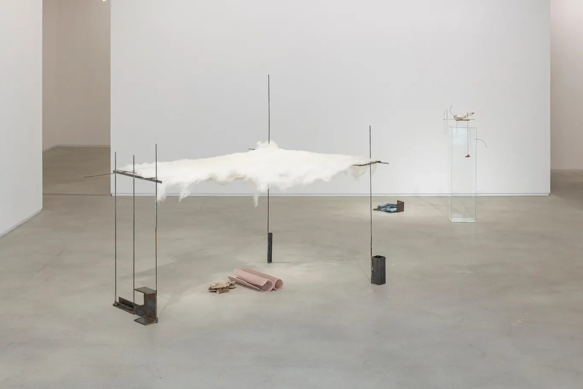 An installation of Nobuko Tsuchiya’s mixed-media sculptures at SCAI Piramide in Tokyo.
