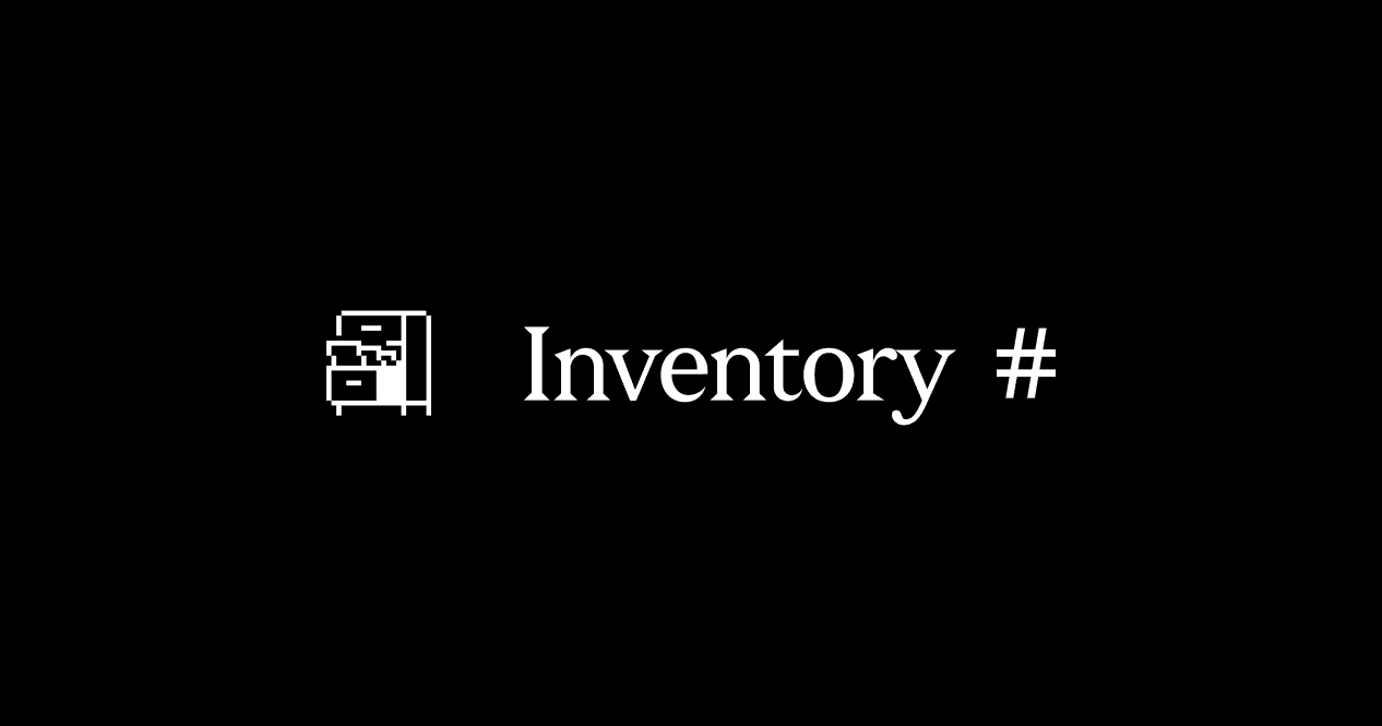 Inventory number symbol beside the text “Inventory #”.