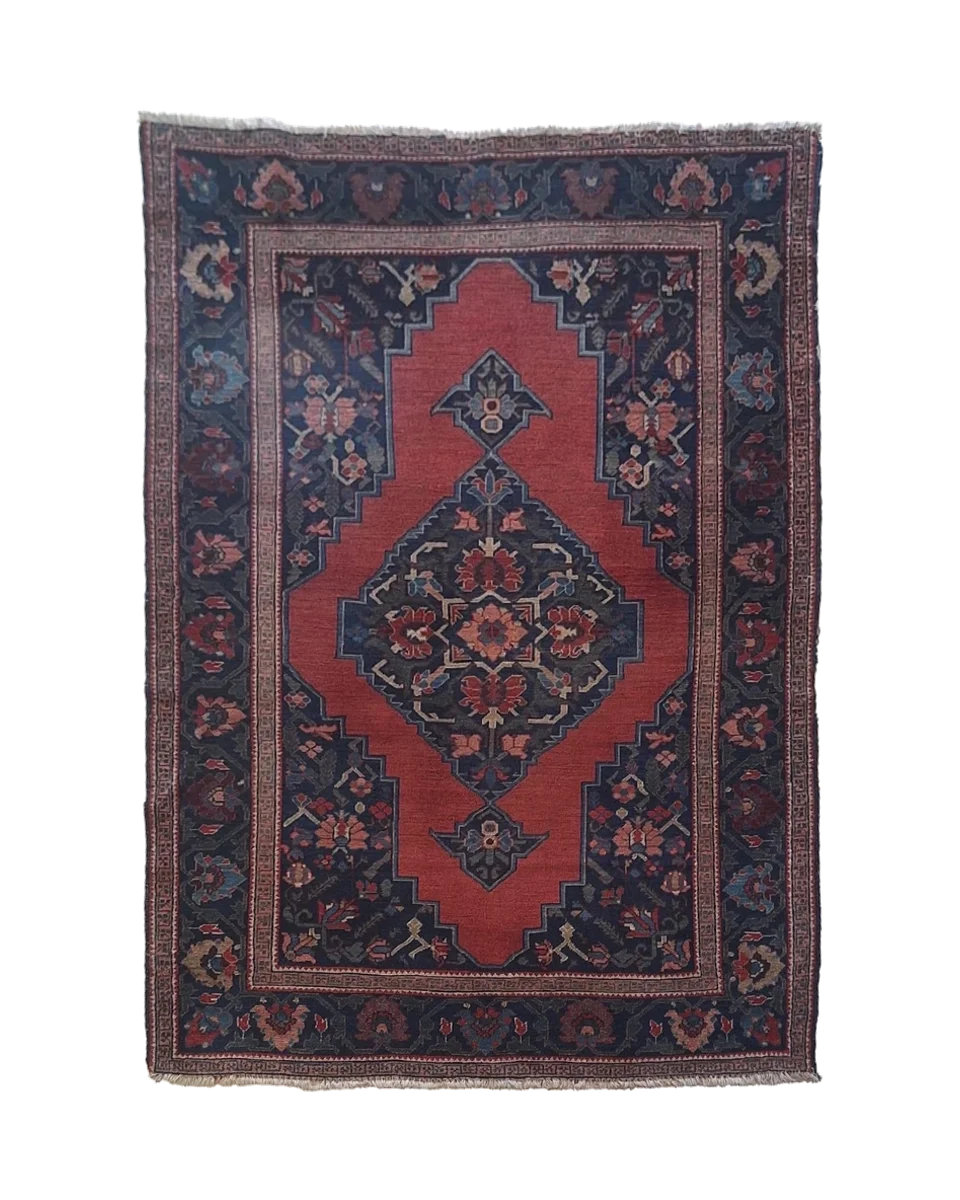 Vintage Anatolian Hand-Knotted Turkish Wool Rug, 6’5” × 4’6” — photograph 1