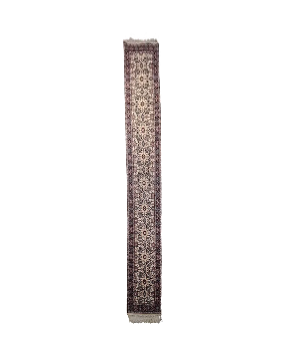 Vintage Hand Knotted Oriental Runner Rug — photograph 1