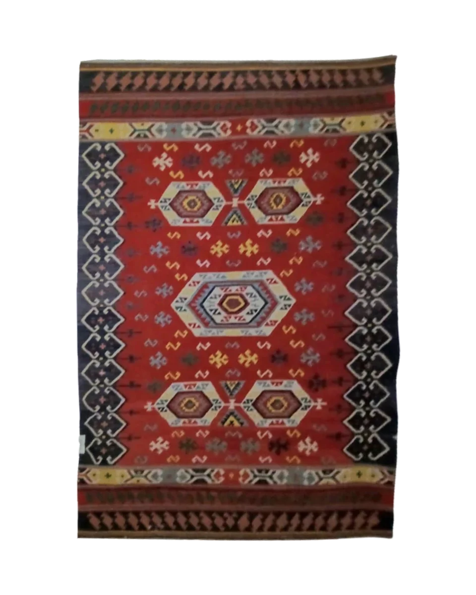 Vintage Handwoven Turkish Anatolian Kilim Rug, 8’6” X 5’8” — photograph 1