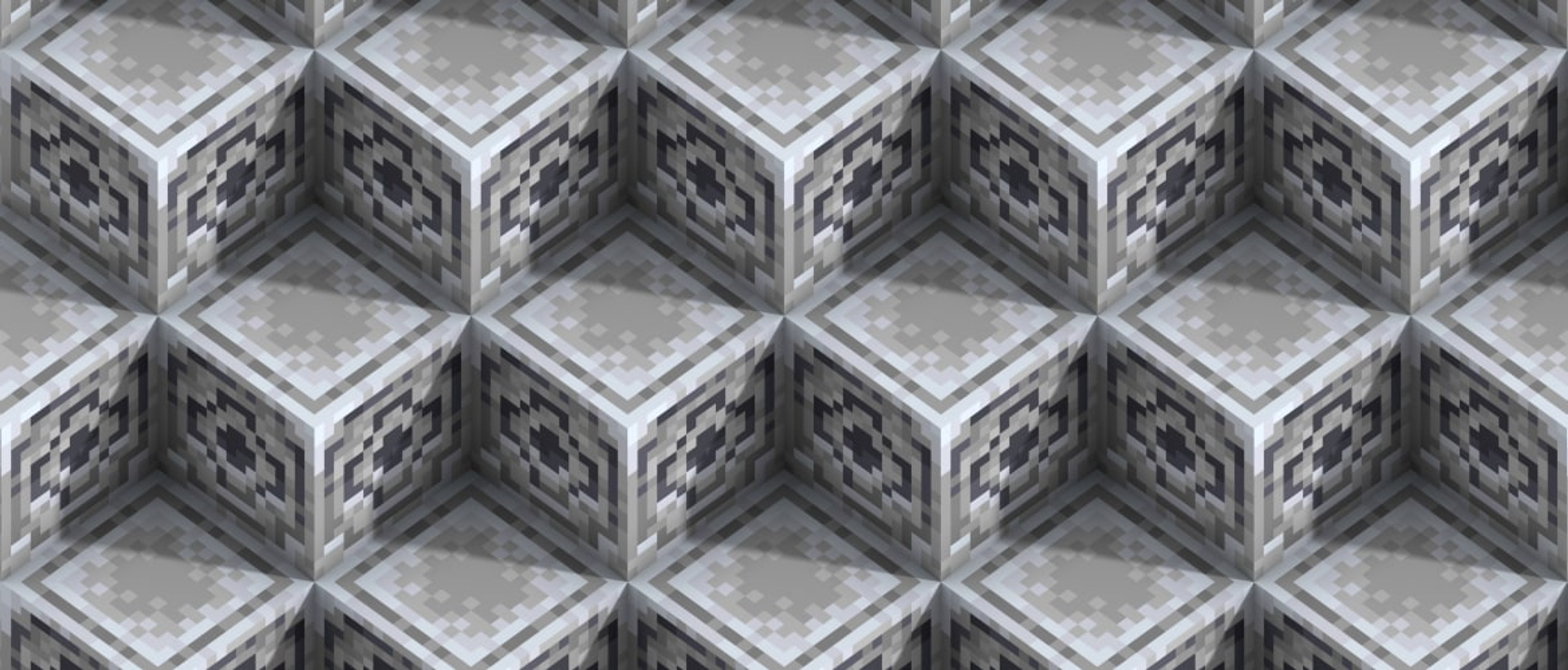 A lodestone block glowing inside a Minecraft landscape.