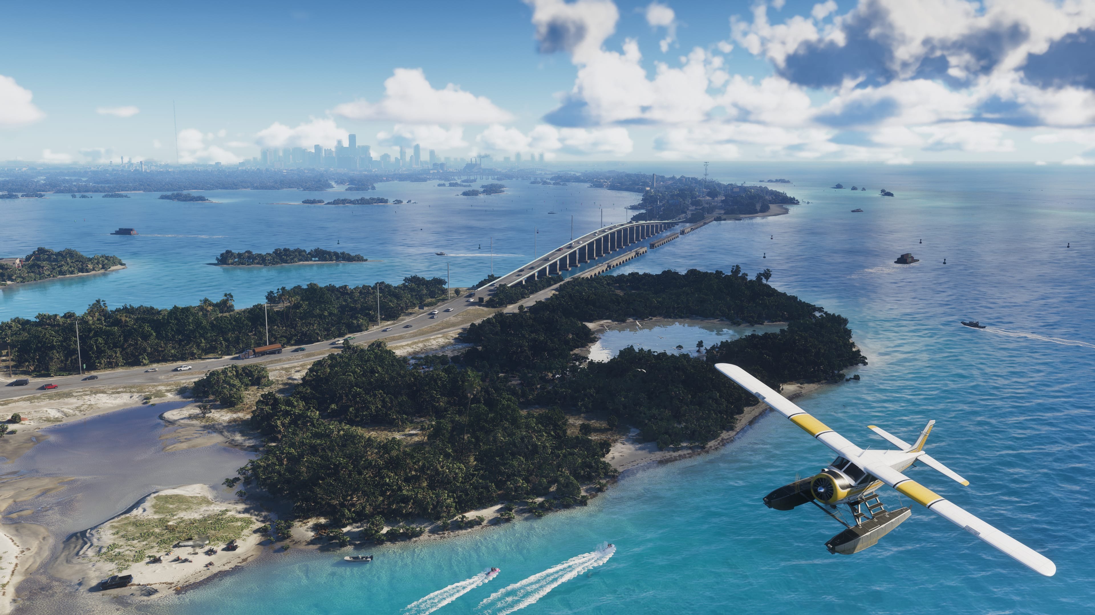 Official Grand Theft Auto VI screenshot of the Leonida Keys coastline.