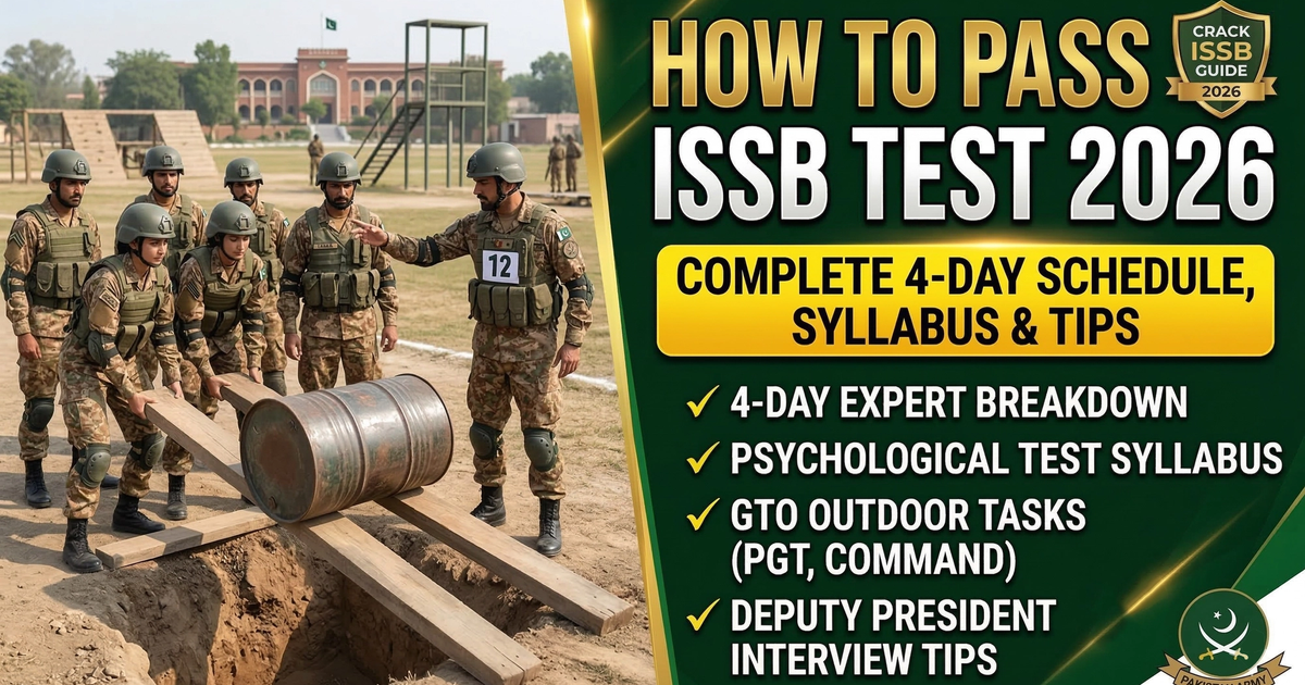 How to Pass ISSB Test in 2026: 4-Day Schedule, Syllabus & Tips
