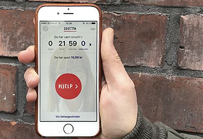 Slutta-appen for hjelp til snusslutt.