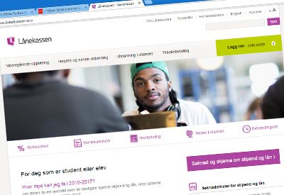 Lånekassen skjermdump
