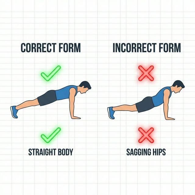 Correct vs Incorrect Push-up Form
