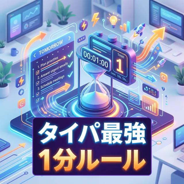 タイパ最強の「1分ルール」と「翌日のセットアップ」術