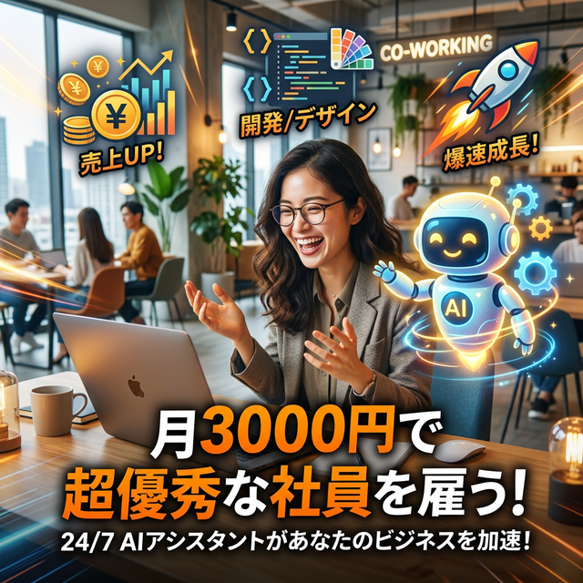 月3000円で超優秀な社員を雇う！と書かれたフリーランス向けのアイキャッチ