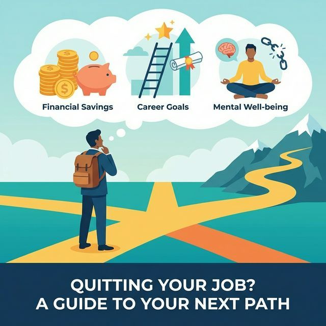 会社を辞めるべきか迷う人のイラスト