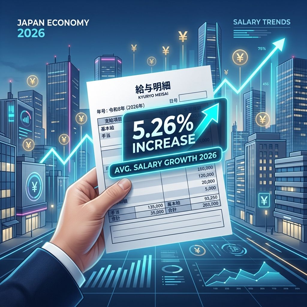 Japan Economy 2026 Salary Growth 5.26% Infographic