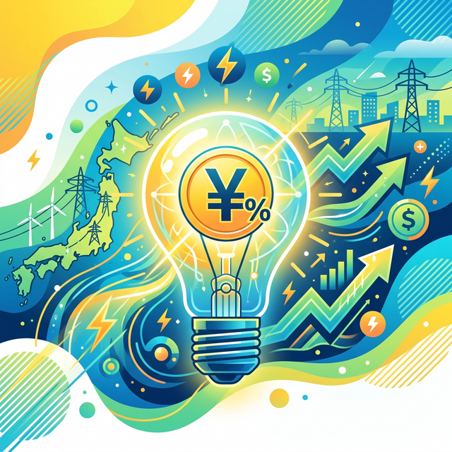 電力自由化と節約をイメージしたイラスト