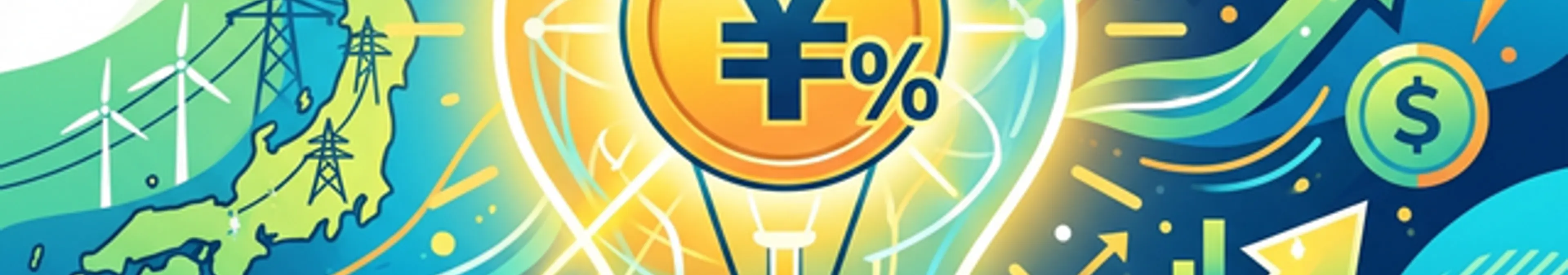 電力自由化と節約をイメージしたイラスト