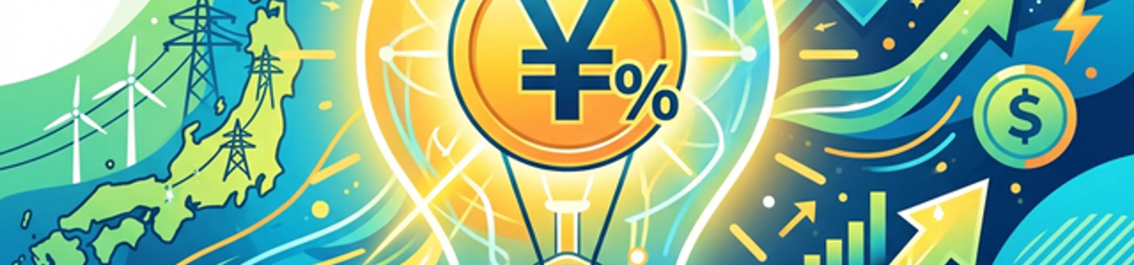 電力自由化と節約をイメージしたイラスト