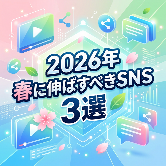2026年春に伸ばすべきSNS3選を表すアイキャッチ画像
