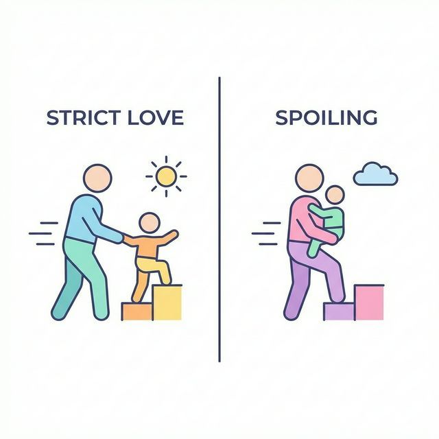 Strict Love vs Spoiling diagram