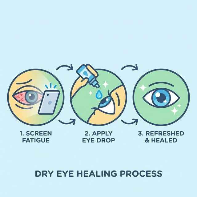 Dry eye healing process diagram