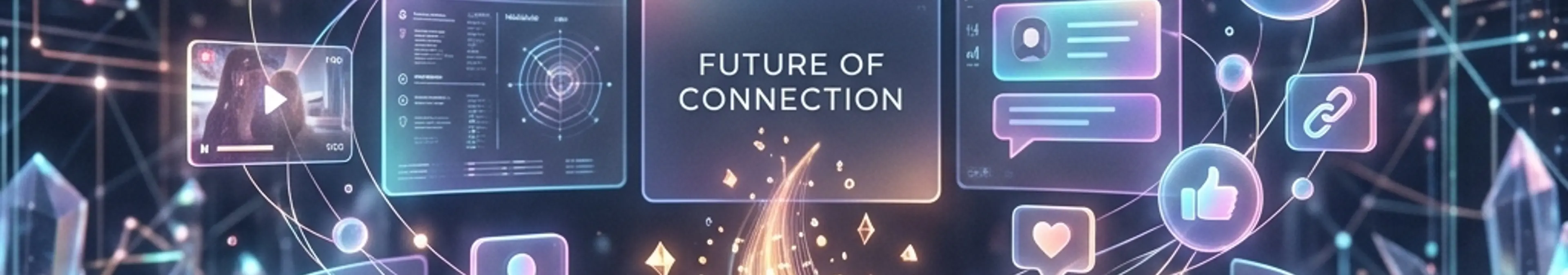 Futuristic network with digital campfire theme