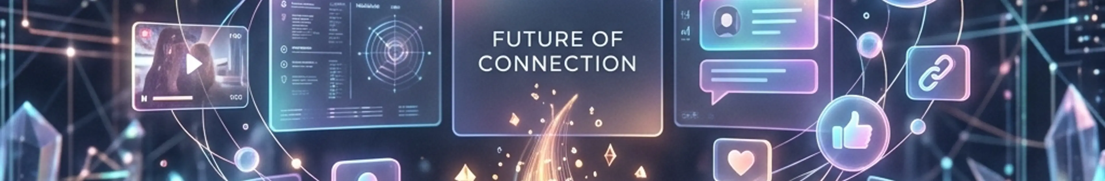 Futuristic network with digital campfire theme