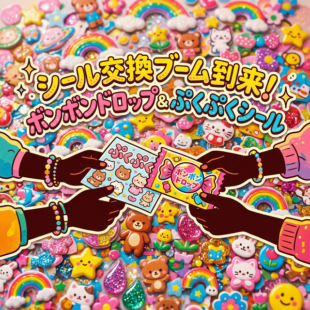 シール交換ブーム大復活！令和の小学生を熱狂させる「ボンボンドロップ」＆「ぷくぷくシール」とは？