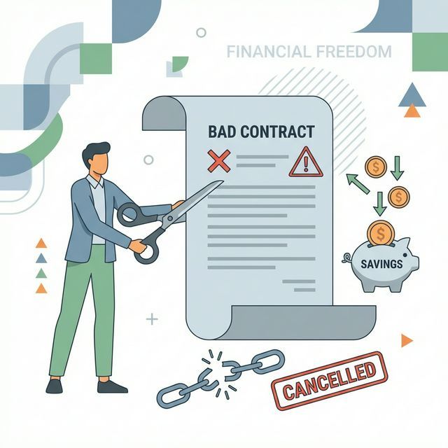 悪い契約の解約を示す証拠イラスト