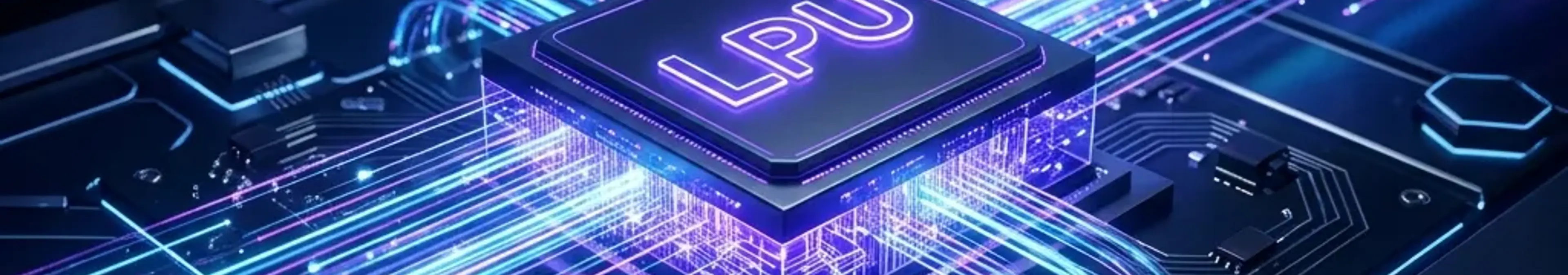 Groq LPU chip with light speed data processing