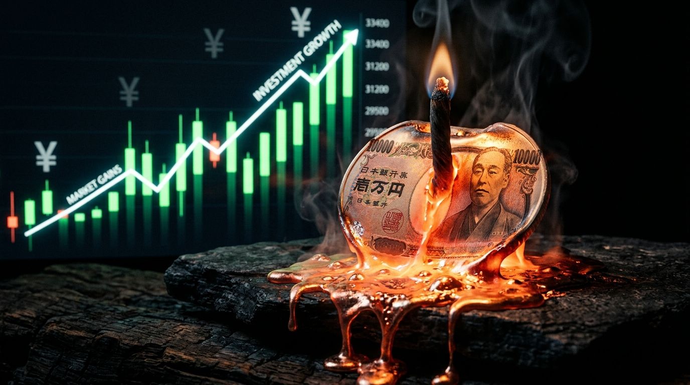 インフレによって熱で溶けていく日本の1万円硬貨