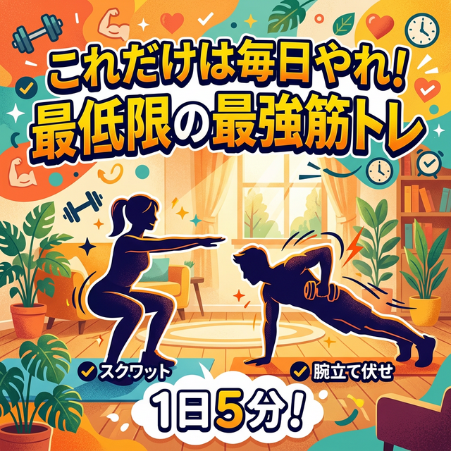 これだけは毎日やれ！最低限すれば健康になれる最強筋トレ3選