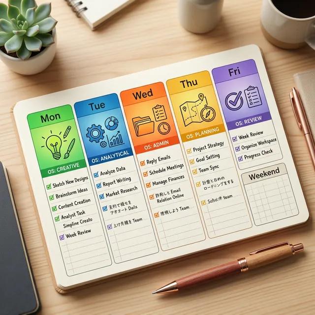 曜日ごとに「脳のOS」を切り替える最強のタスク管理法「テーマ・デイズ」