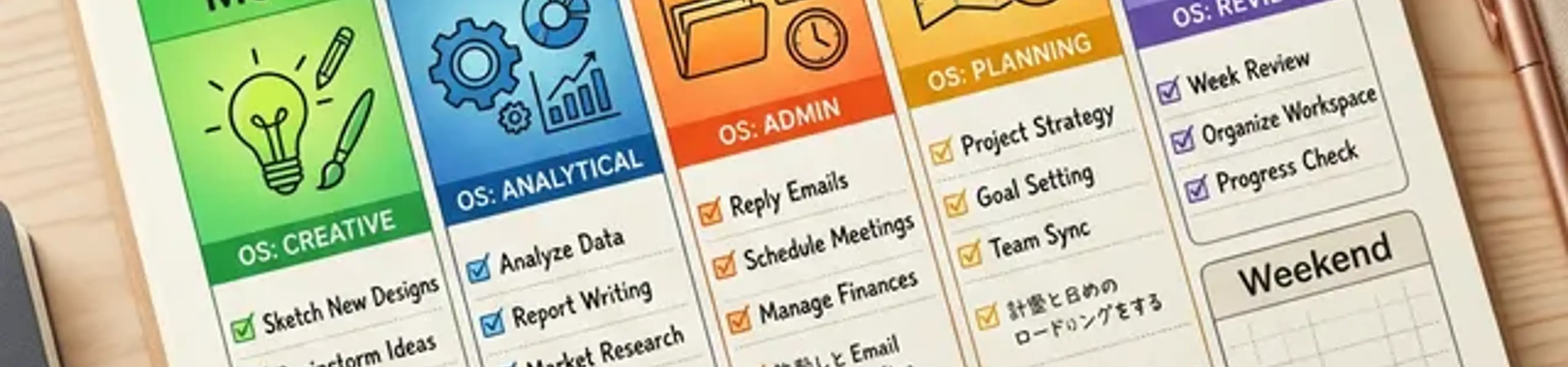 曜日ごとに「脳のOS」を切り替える最強のタスク管理法「テーマ・デイズ」