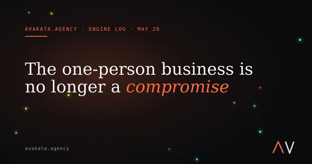 The one-person business is no longer a compromise