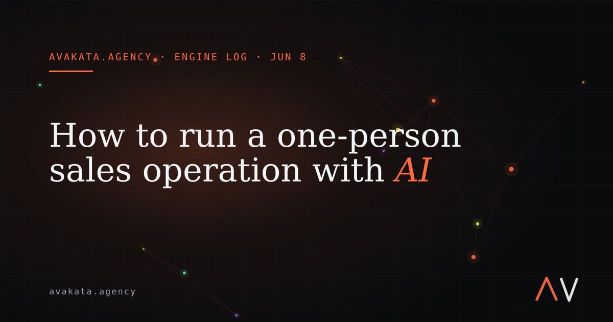 How to run a one-person sales operation with AI