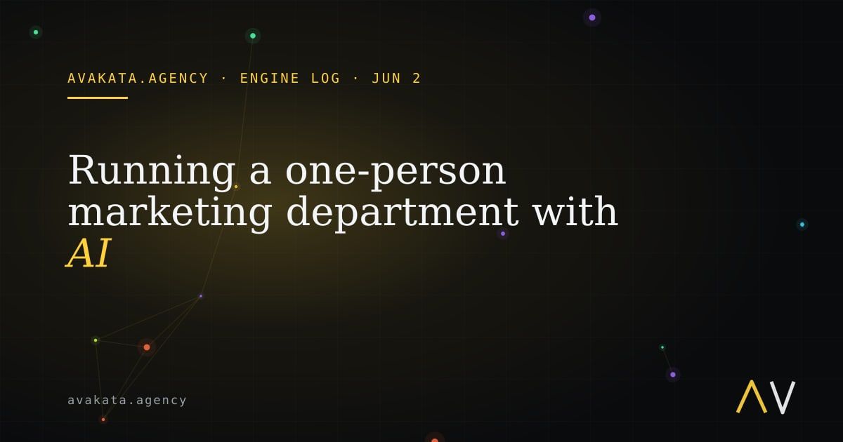Running a one-person marketing department with AI