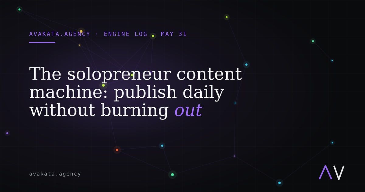 The solopreneur content machine: publish daily without burning out