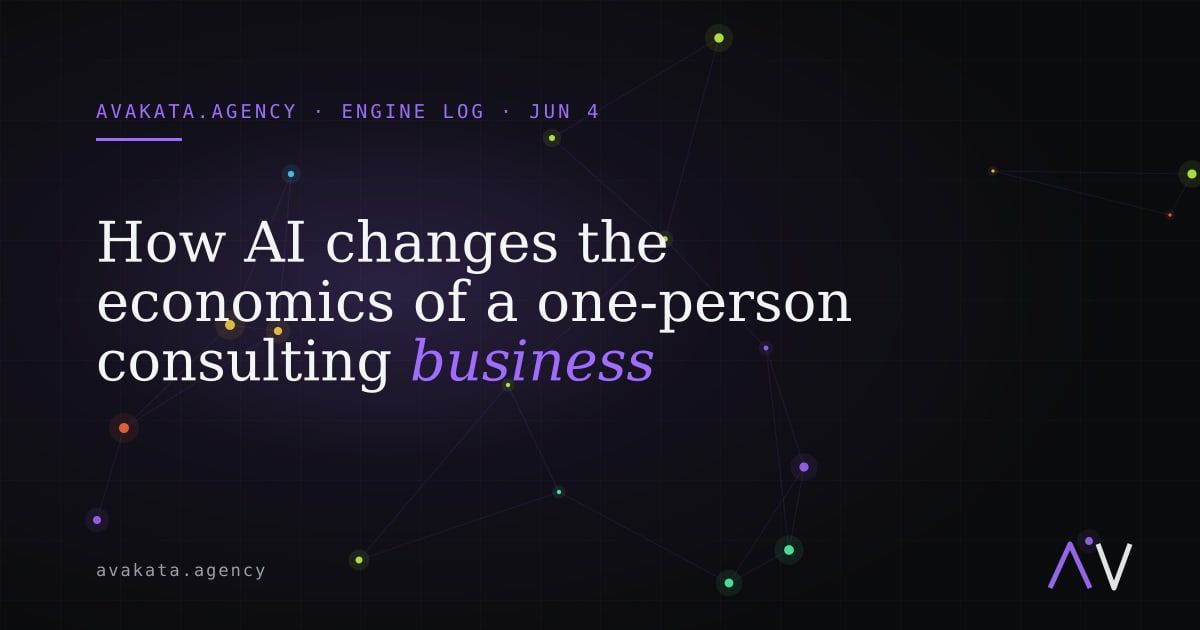 How AI changes the economics of a one-person consulting business