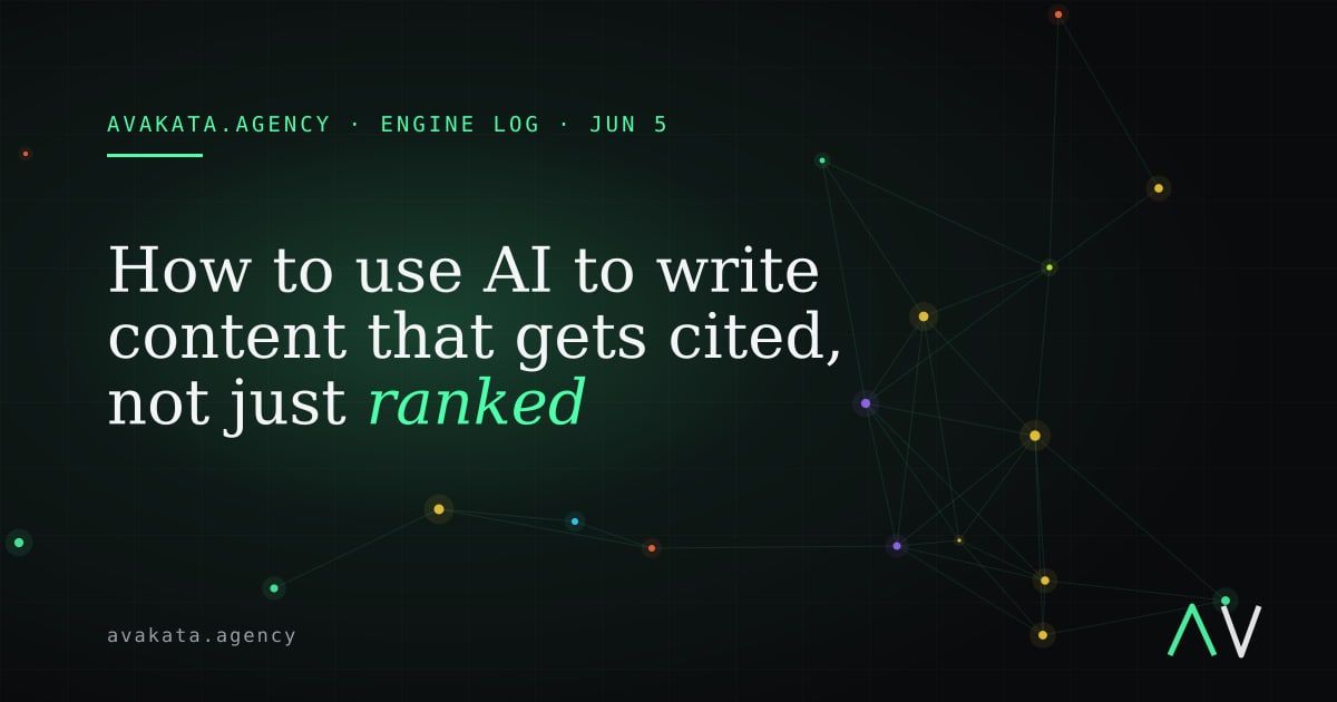 How to use AI to write content that gets cited, not just ranked